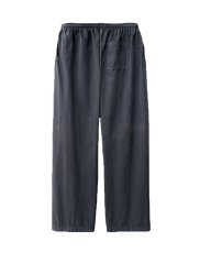 画像2: Los Angeles Apparel Cotton Poplin Wide Leg Pants Dolphin Blue ロサンゼルス アパレル (2)