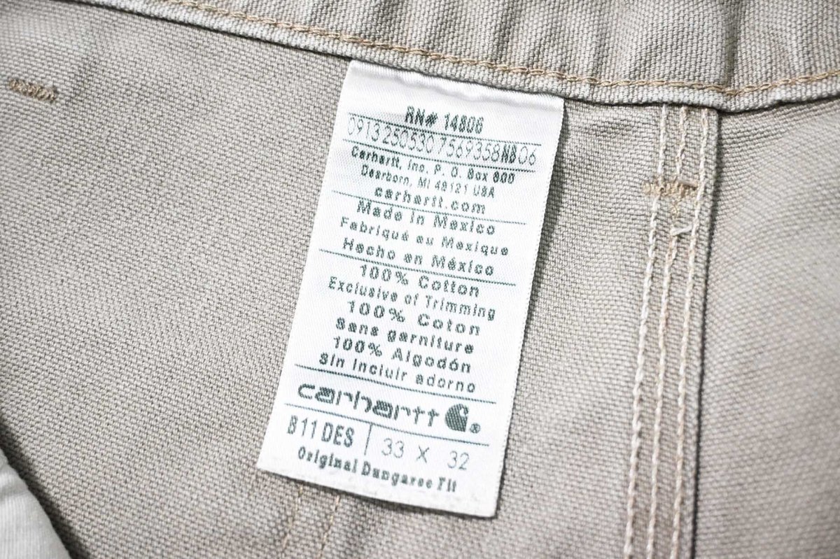 画像6: 13' Used Carhartt Duck Carpenter Pants Cut Off Desert カーハート (6)