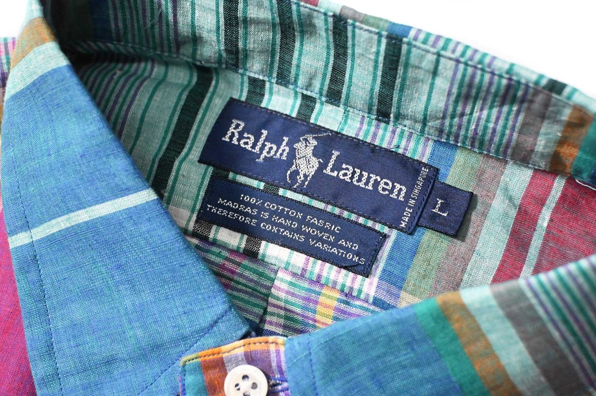 画像4: 90-00s Deadstock Ralph Lauren Plaid B/D Shirt (4)