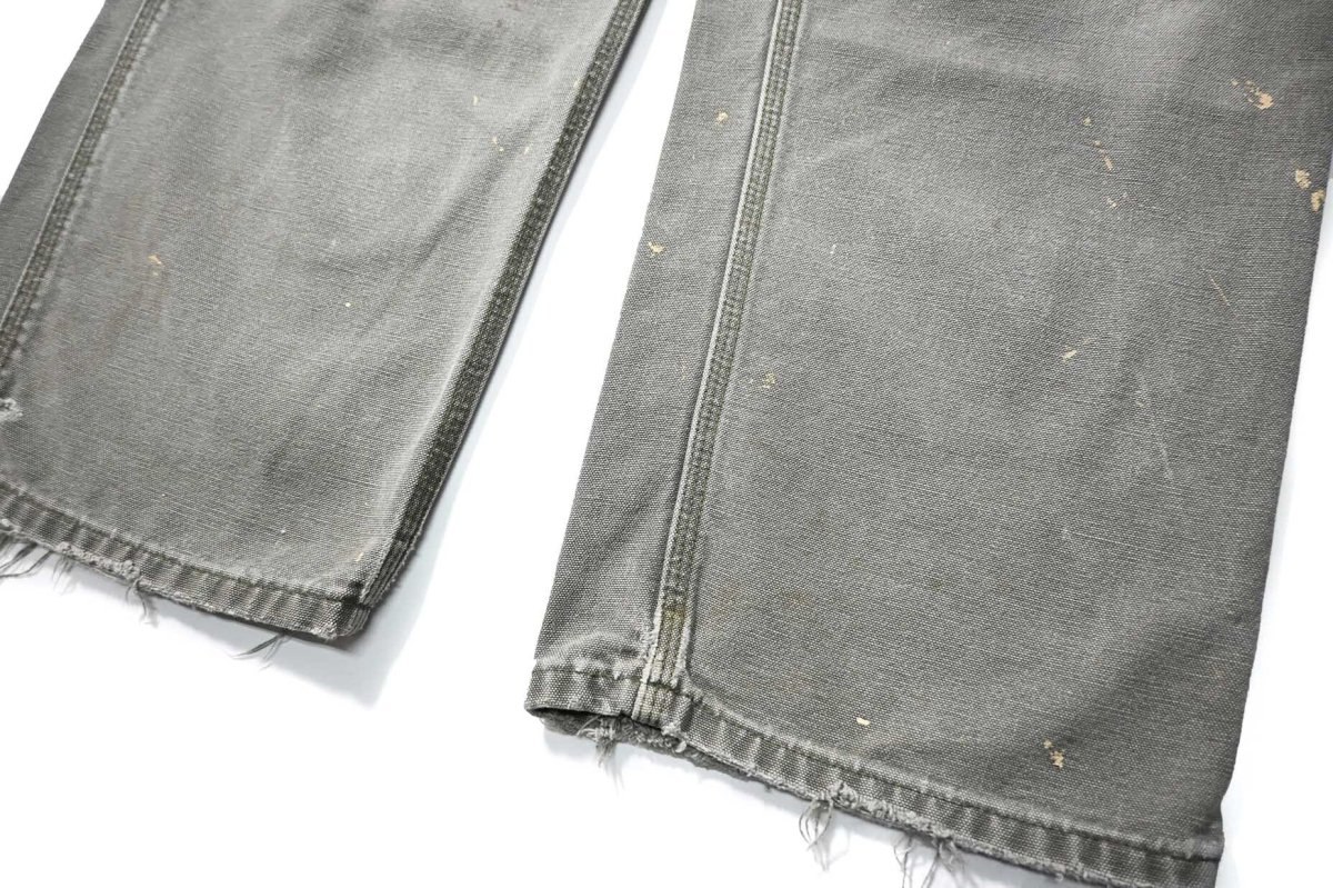 画像3: 00s Used Carhartt Duck Carpenter Pants Moss カーハート (3)