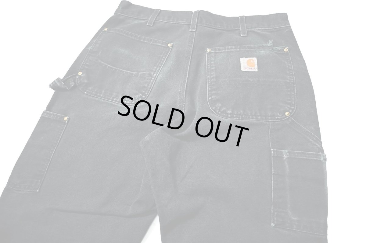 画像5: Used Carhartt Duck Double Knee Carpenter Pants Black made in USA カーハート (5)