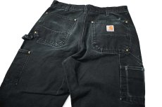 画像5: Used Carhartt Duck Double Knee Carpenter Pants Black made in USA カーハート (5)