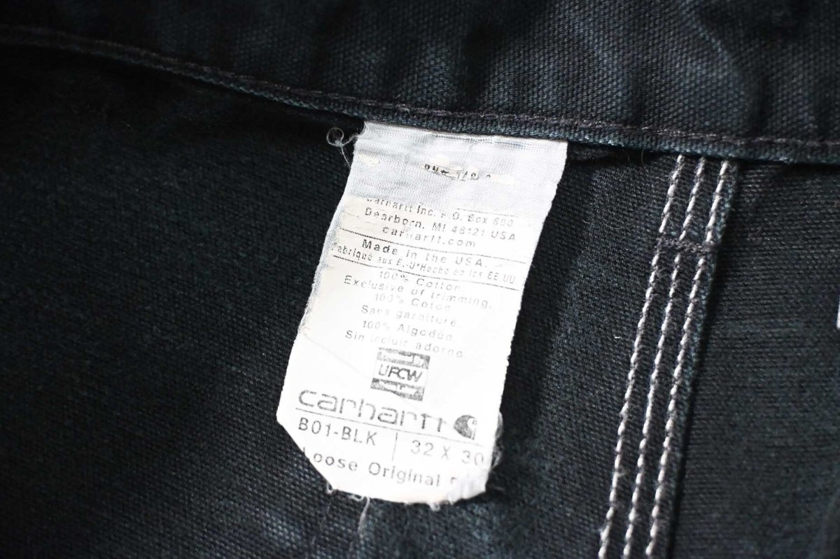 画像8: Used Carhartt Duck Double Knee Carpenter Pants Black made in USA カーハート (8)