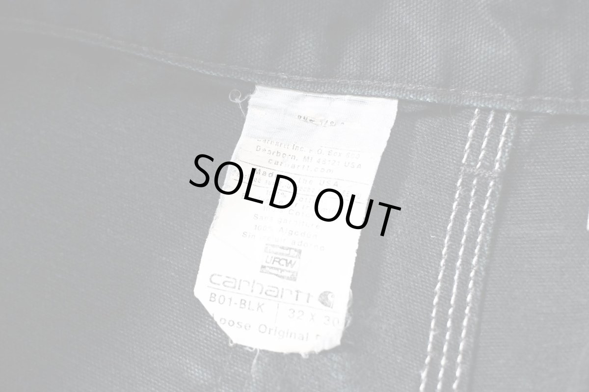 画像8: Used Carhartt Duck Double Knee Carpenter Pants Black made in USA カーハート (8)