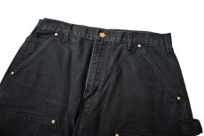 画像2: 10' Used Carhartt Duck Double Knee Carpenter Pants Black カーハート (2)