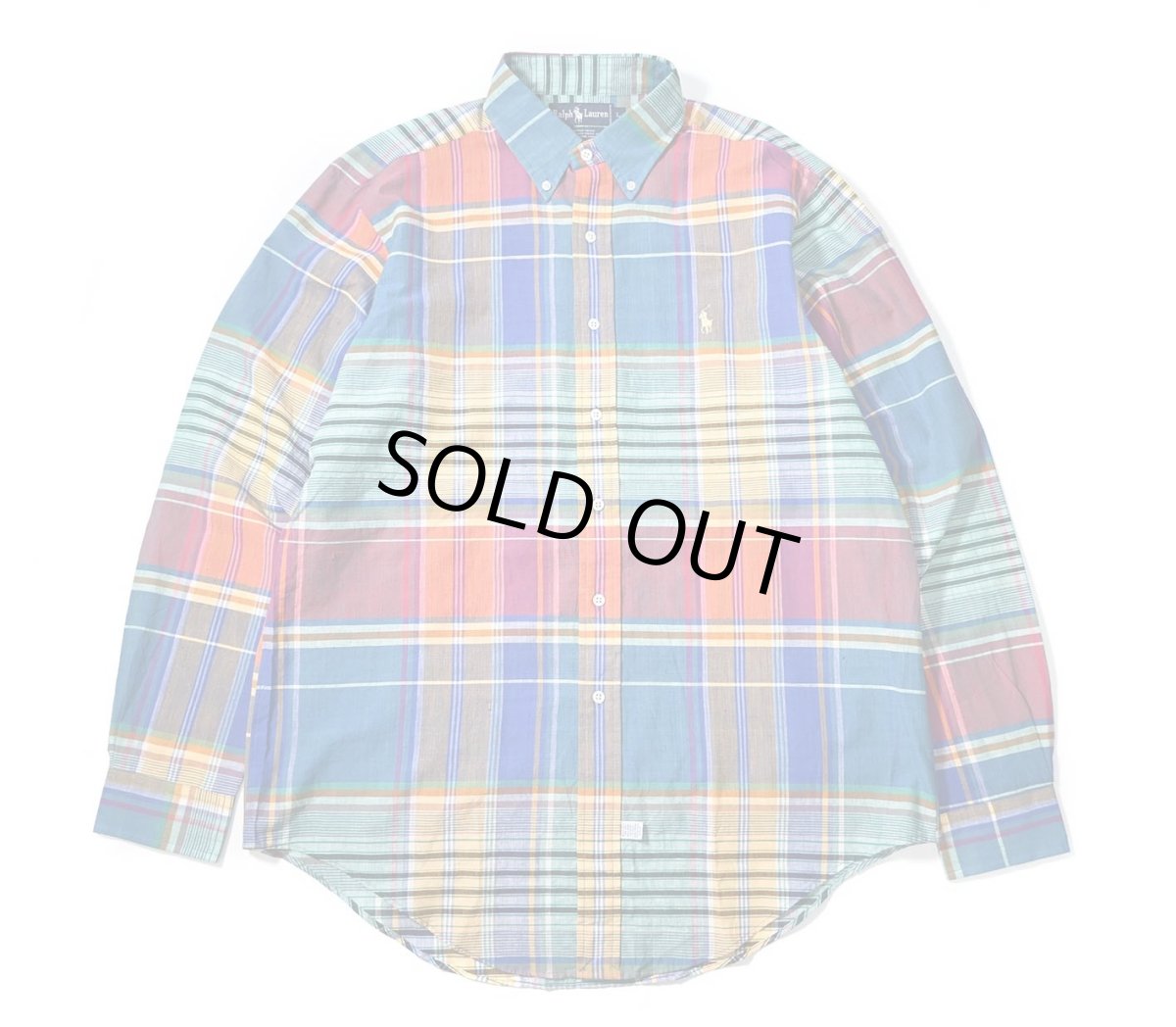 画像1: 90-00s Deadstock Ralph Lauren Plaid B/D Shirt (1)