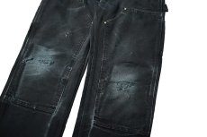 画像4: Used Carhartt Duck Double Knee Carpenter Pants Black made in USA カーハート (4)