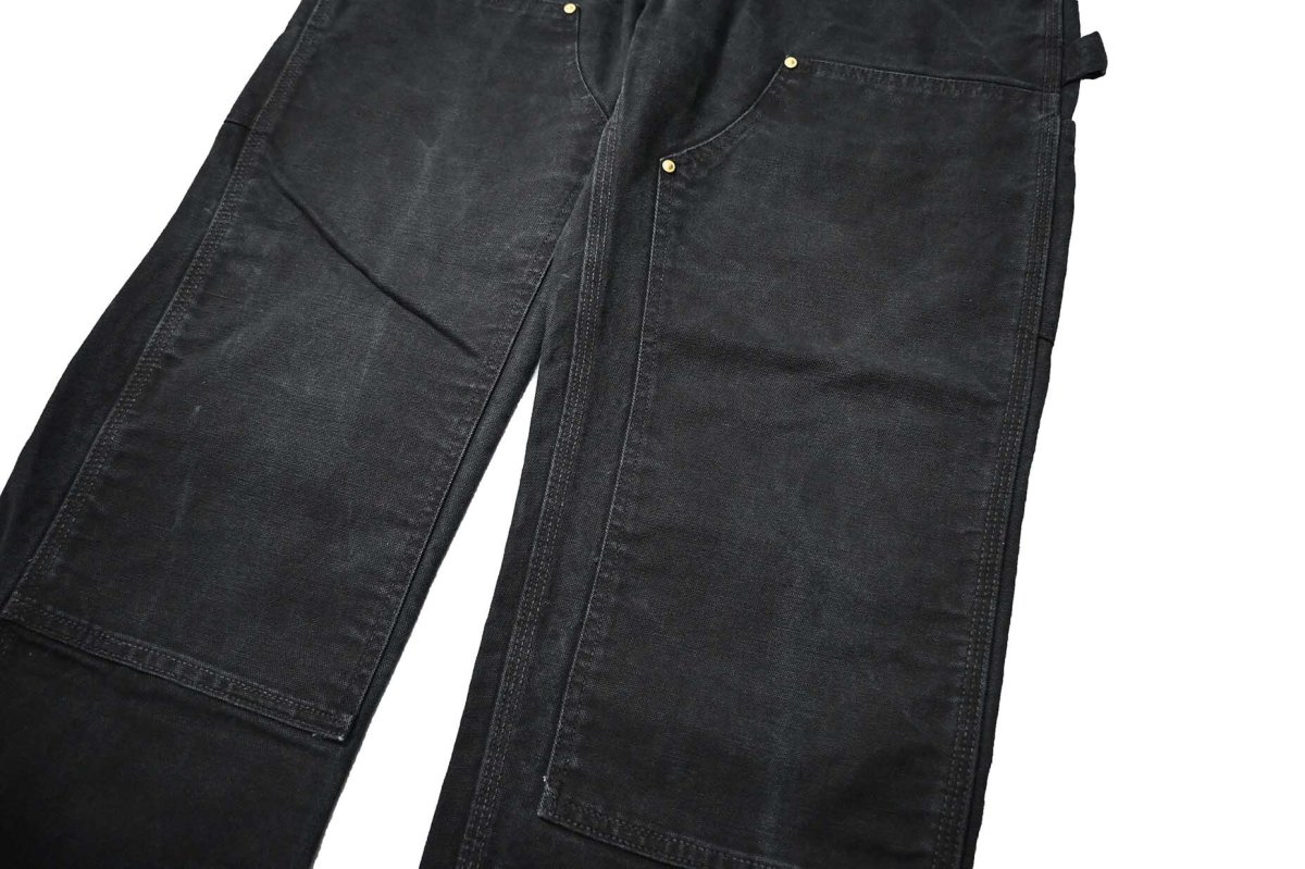 画像4: 10' Used Carhartt Duck Double Knee Carpenter Pants Black カーハート (4)
