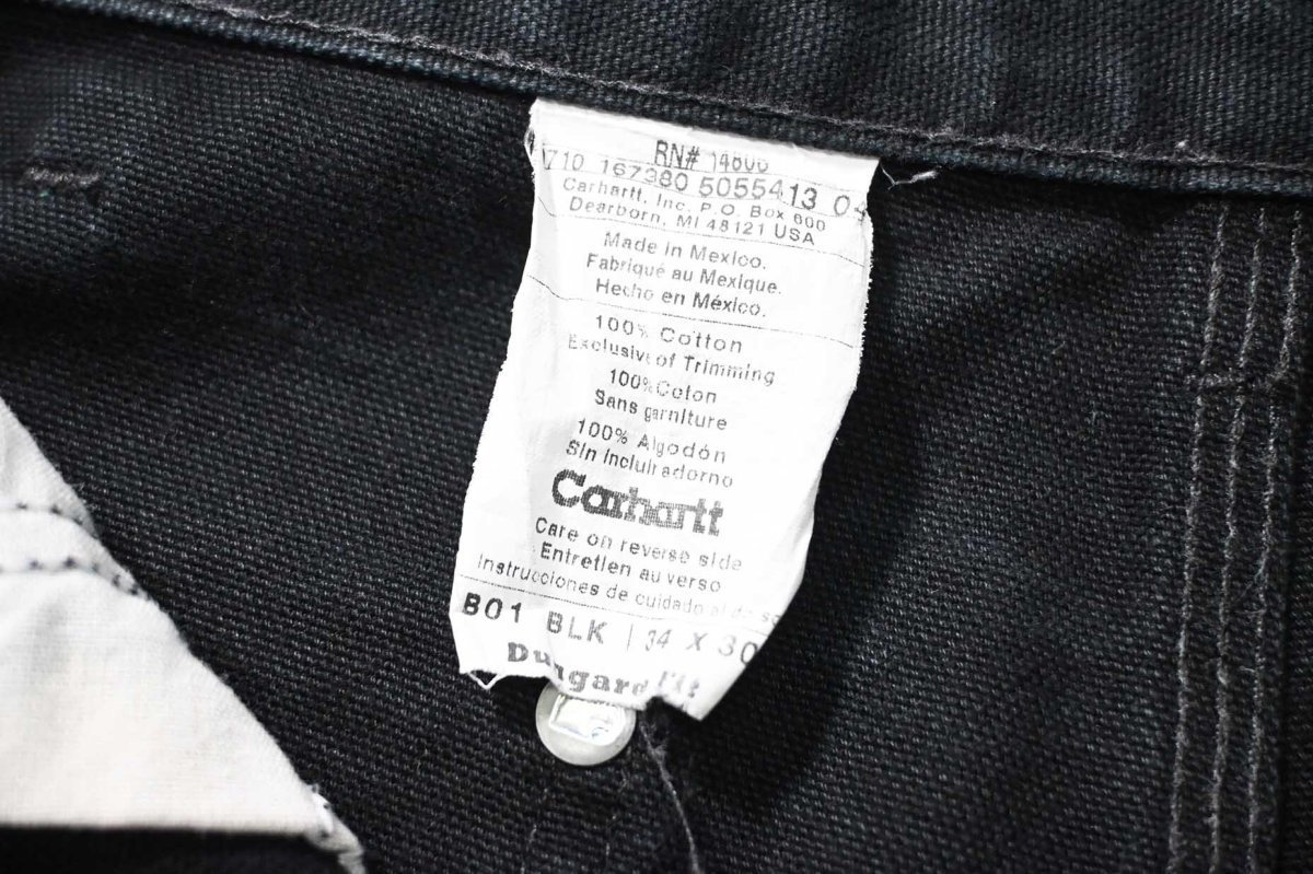 画像7: 10' Used Carhartt Duck Double Knee Carpenter Pants Black カーハート (7)