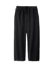 画像1: Los Angeles Apparel Cotton Poplin Wide Leg Pants Black ロサンゼルス アパレル (1)