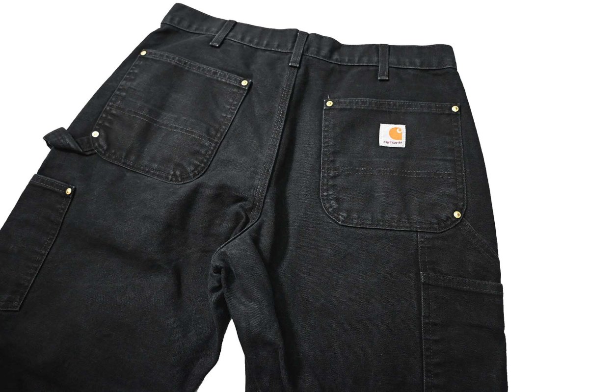 画像5: 10' Used Carhartt Duck Double Knee Carpenter Pants Black カーハート (5)