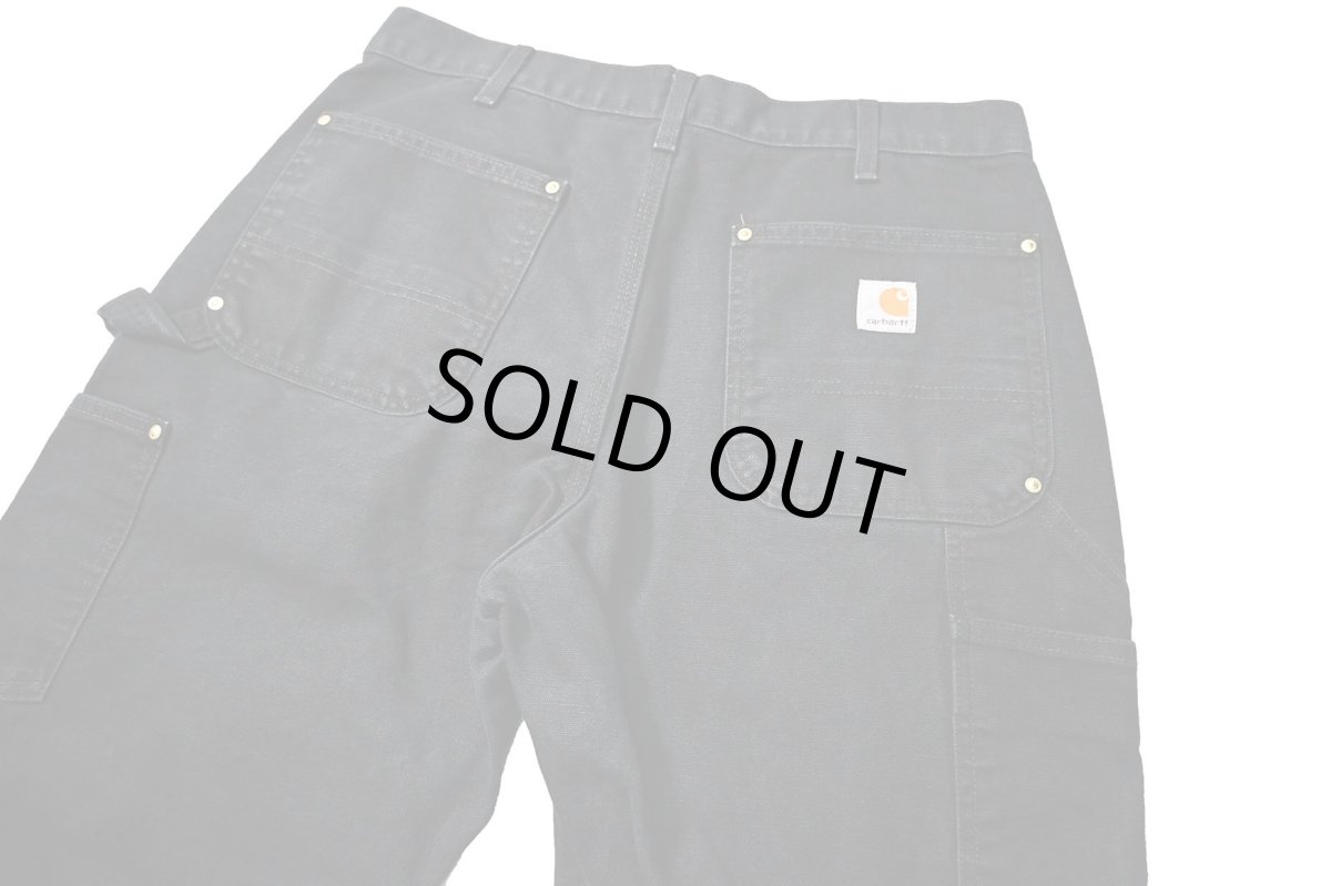 画像5: 10' Used Carhartt Duck Double Knee Carpenter Pants Black カーハート (5)