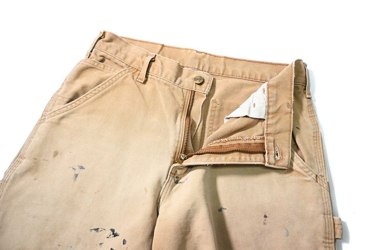 画像6: 16' Used Carhartt Duck Carpenter Pants Brown カーハート (6)