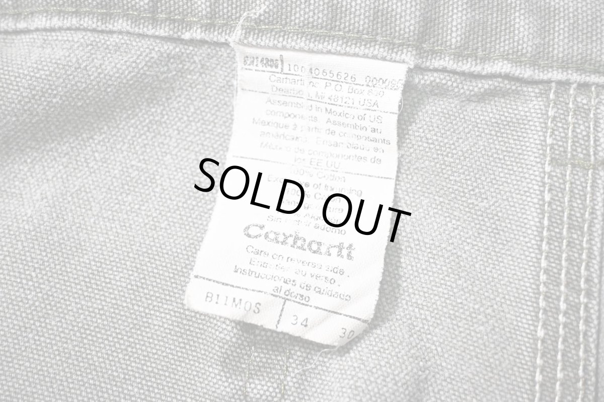画像6: 00s Used Carhartt Duck Carpenter Pants Moss カーハート (6)