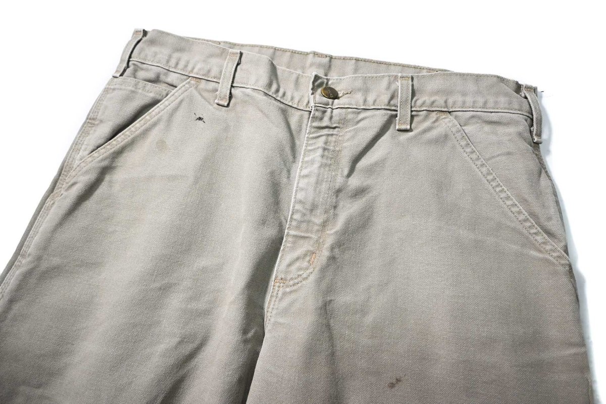 画像2: 13' Used Carhartt Duck Carpenter Pants Cut Off Desert カーハート (2)
