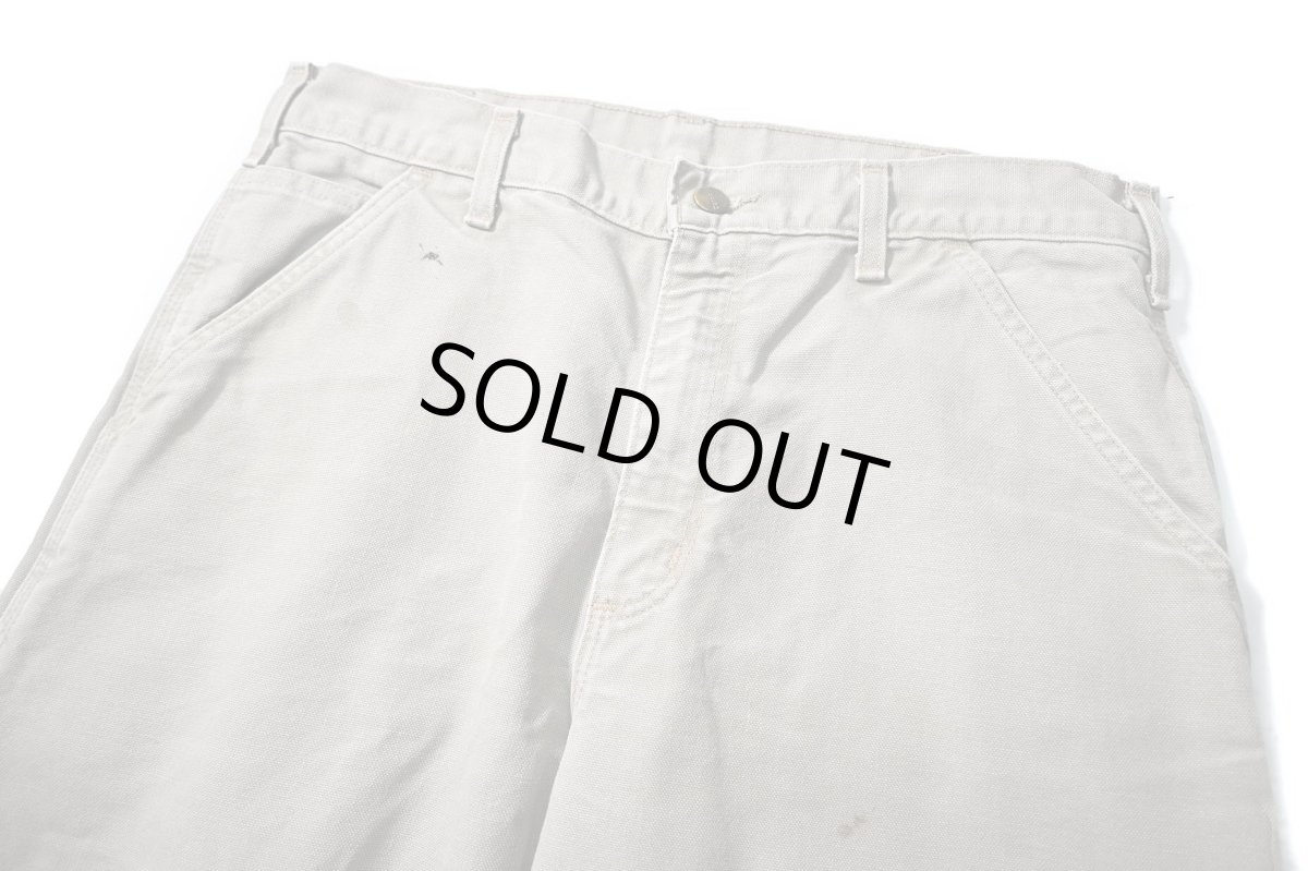 画像2: 13' Used Carhartt Duck Carpenter Pants Cut Off Desert カーハート (2)
