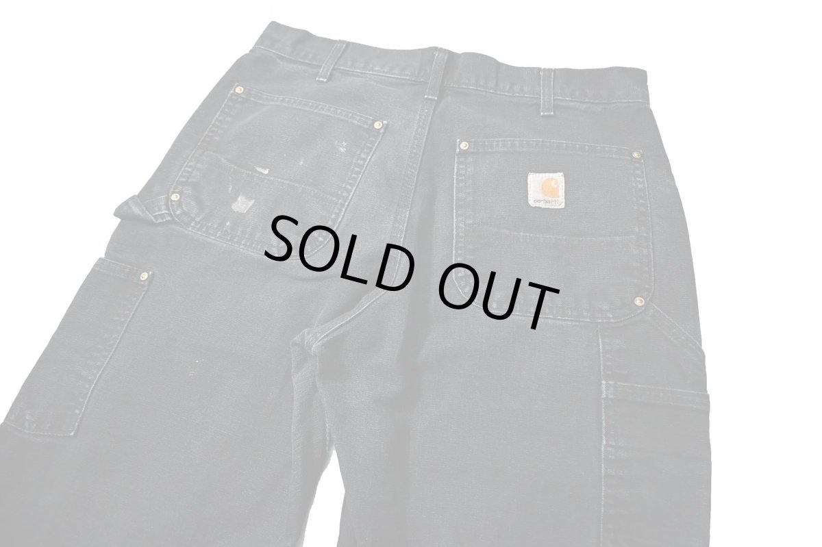 画像5: Used Carhartt Duck Double Knee Carpenter Pants Black made in USA カーハート (5)