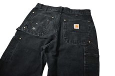 画像5: Used Carhartt Duck Double Knee Carpenter Pants Black made in USA カーハート (5)