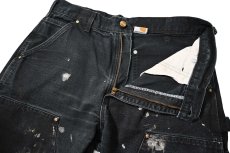 画像6: Used Carhartt Duck Double Knee Carpenter Pants Black made in USA カーハート (6)