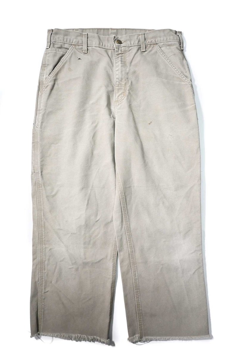 画像1: 13' Used Carhartt Duck Carpenter Pants Cut Off Desert カーハート (1)