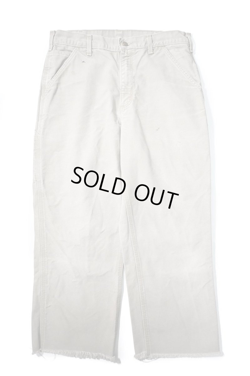 画像1: 13' Used Carhartt Duck Carpenter Pants Cut Off Desert カーハート (1)