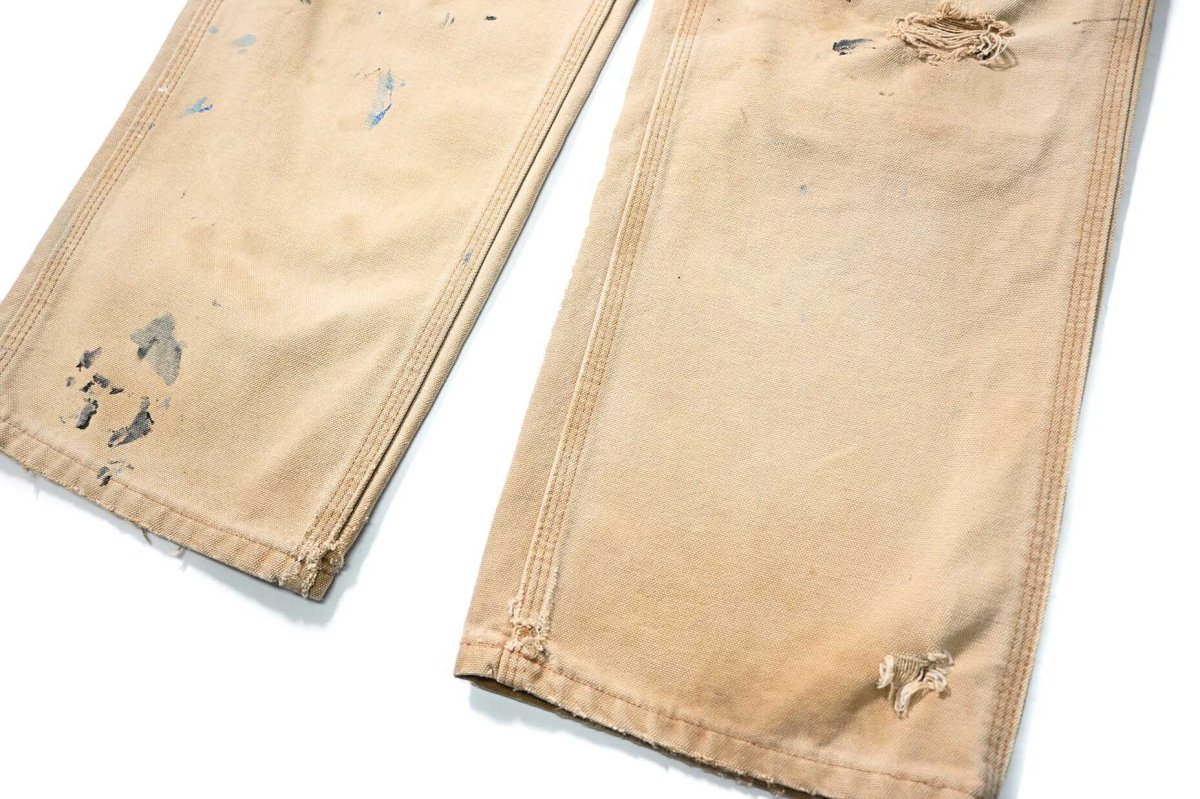 画像3: 16' Used Carhartt Duck Carpenter Pants Brown カーハート (3)