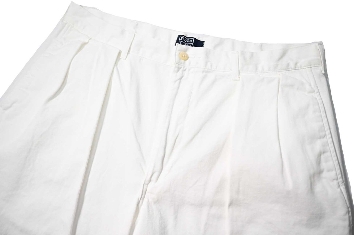 画像2: 80-90s Used Polo Ralph Lauren Chino Shorts White made in USA (2)