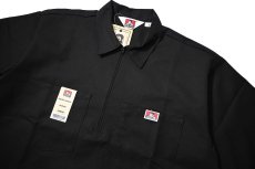 画像2: Ben Davis Short Sleeve Solid 1/2 Zip Shirt Black (2)