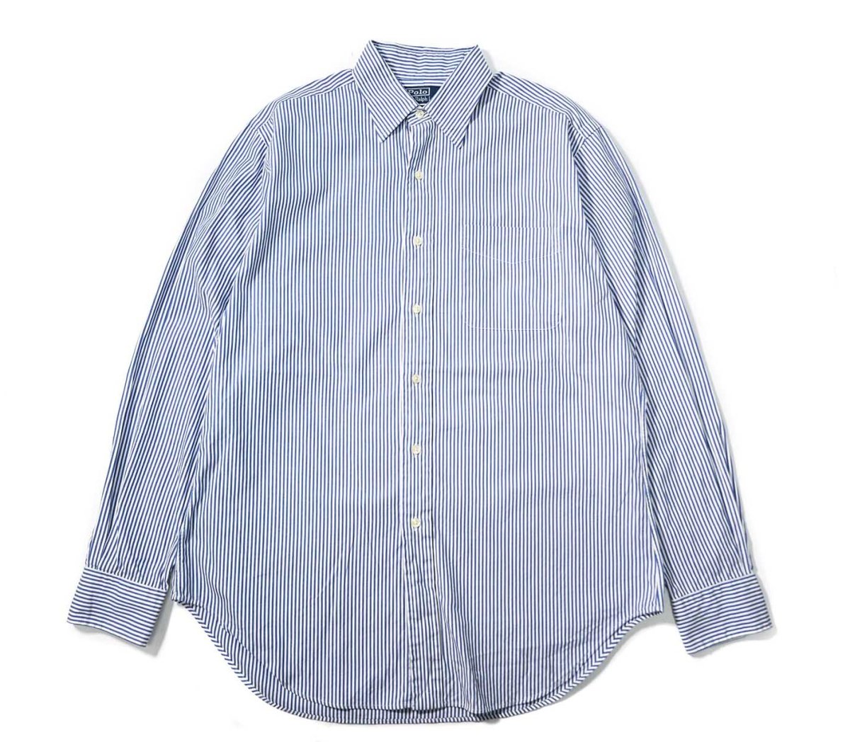 画像1: 90-00s Used Polo Ralph Lauren Stripe Shirt "Andrew" (1)