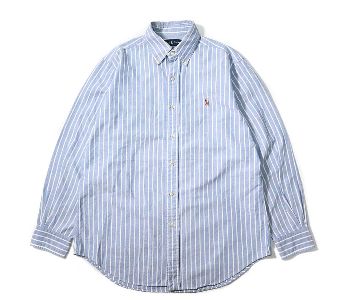 画像1: 90-00s Used Ralph Lauren Stripe B/D Shirt "Classic Fit" (1)