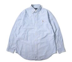 画像1: 90-00s Used Ralph Lauren Stripe B/D Shirt "Classic Fit" (1)