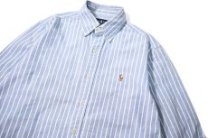 画像2: 90-00s Used Ralph Lauren Stripe B/D Shirt "Classic Fit" (2)