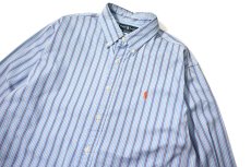 画像2: 90-00s Used Ralph Lauren Stripe B/D Shirt "Classic Fit" (2)