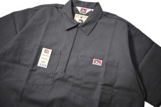 画像2: Ben Davis Short Sleeve Solid 1/2 Zip Shirt Charcoal (2)