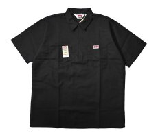 画像1: Ben Davis Short Sleeve Solid 1/2 Zip Shirt Black (1)