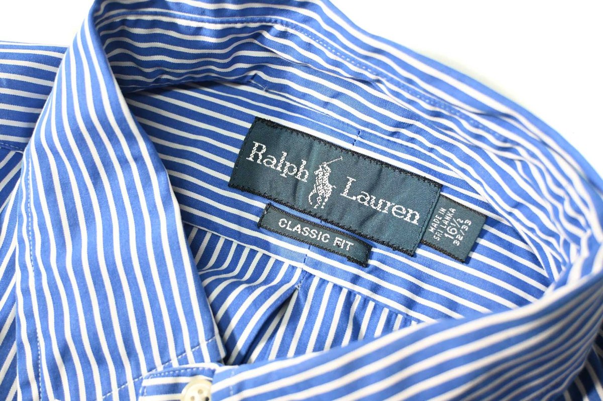 画像4: 90-00s Used Ralph Lauren Stripe B/D Shirt "Classic Fit" (4)