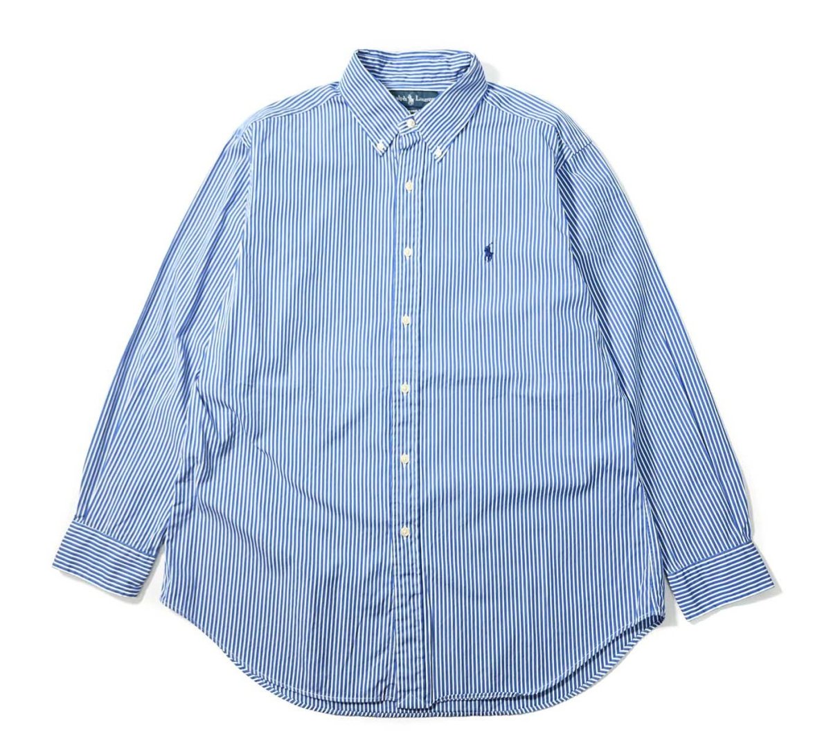 画像1: 90-00s Used Ralph Lauren Stripe B/D Shirt "Classic Fit" (1)