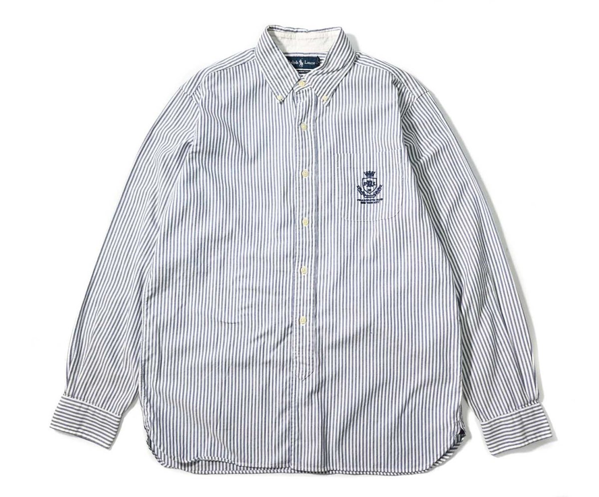 画像1: 90-00s Used Ralph Lauren Stripe B/D Shirt "Classic Fit" (1)