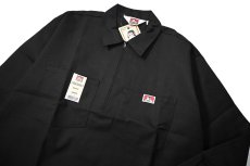 画像2: Ben Davis Long Sleeve Solid 1/2 Zip Shirt Black (2)