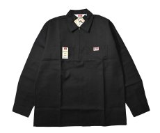画像1: Ben Davis Long Sleeve Solid 1/2 Zip Shirt Black (1)