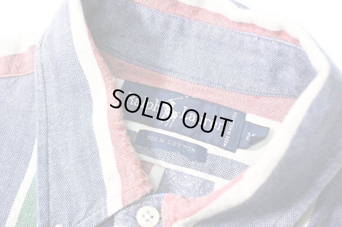 画像4: 90-00s Used Ralph Lauren Stripe B/D Shirt (4)
