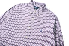 画像2: 90-00s Used Ralph Lauren Stripe B/D Shirt "Classic Fit" (2)