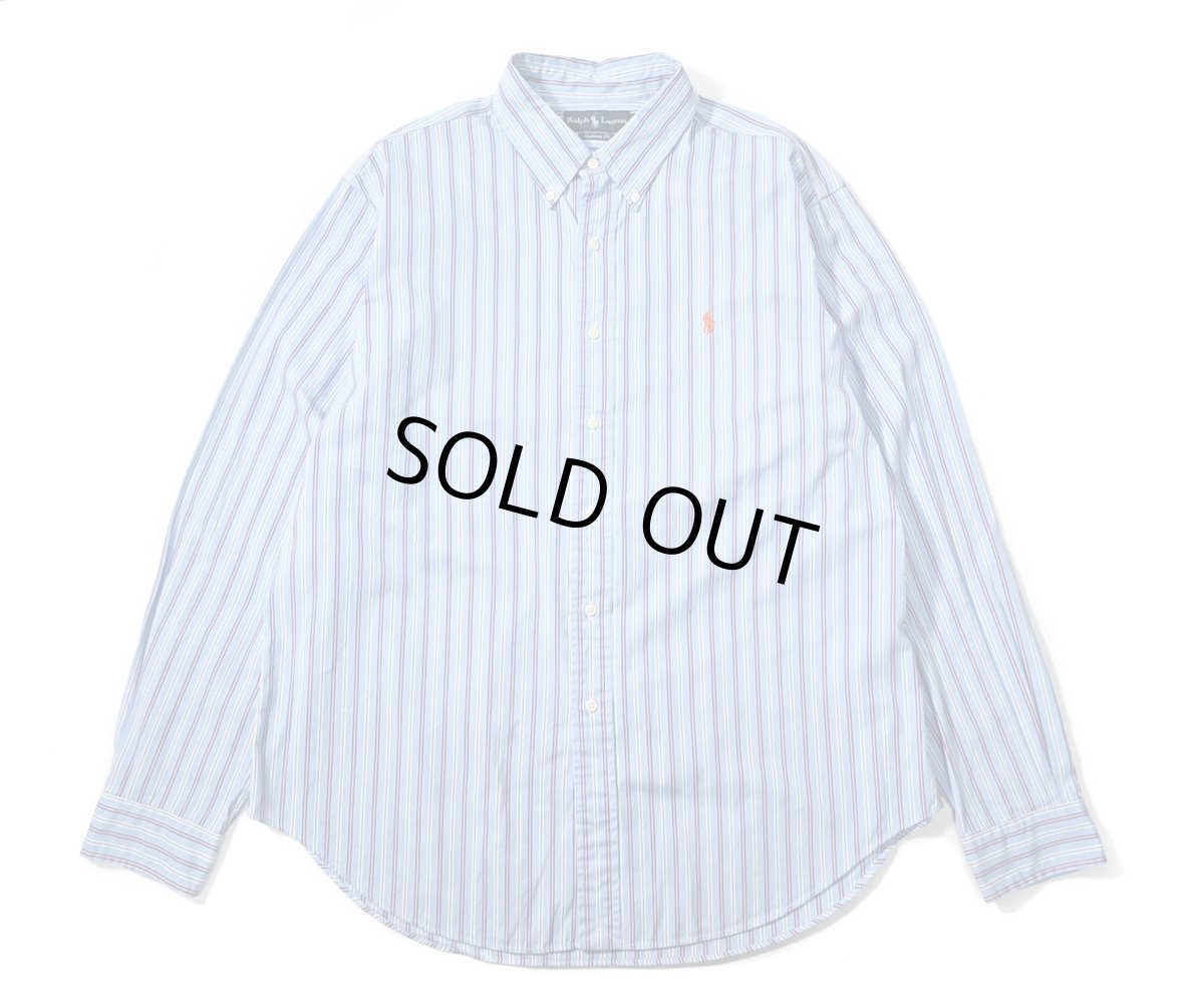 画像1: 90-00s Used Ralph Lauren Stripe B/D Shirt "Classic Fit" (1)