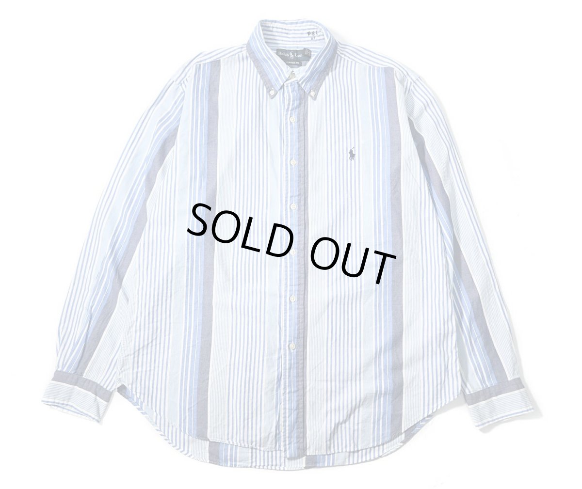 画像1: 90-00s Used Ralph Lauren Stripe B/D Shirt "Classic Fit" (1)