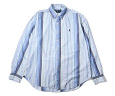 画像1: 90-00s Used Ralph Lauren Stripe B/D Shirt "Classic Fit" (1)