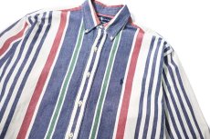 画像2: 90-00s Used Ralph Lauren Stripe B/D Shirt (2)