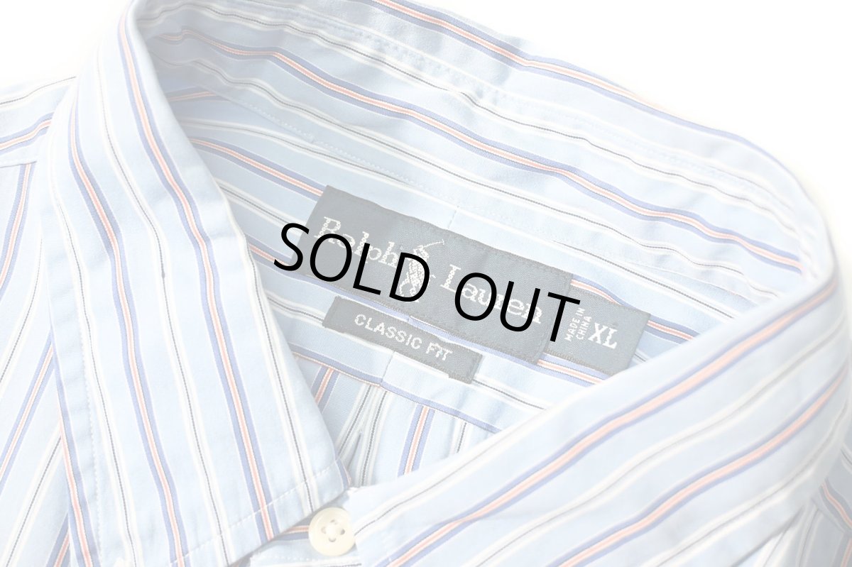 画像4: 90-00s Used Ralph Lauren Stripe B/D Shirt "Classic Fit" (4)