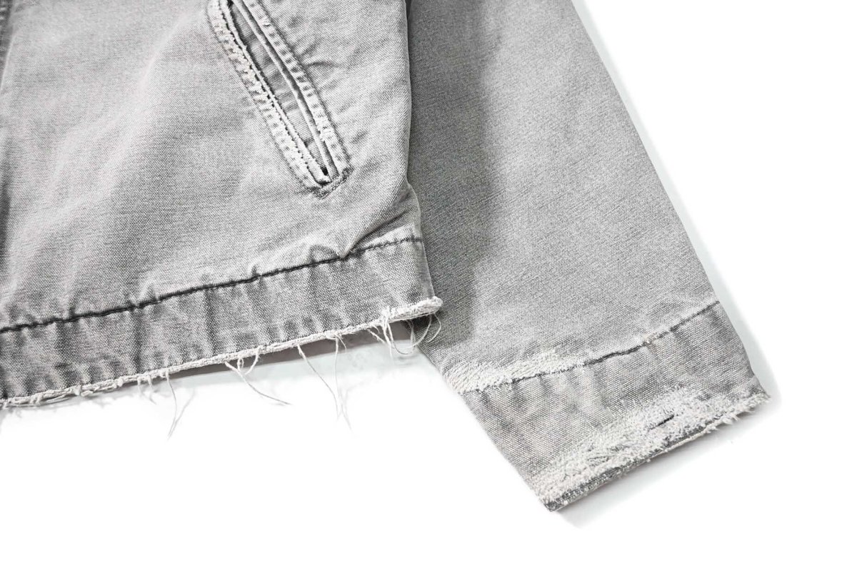 画像3: 04' Used Carhartt Blanket Lined Duck Detroit Jacket Metal Grey made in USA (3)