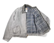 画像7: 04' Used Carhartt Blanket Lined Duck Detroit Jacket Metal Grey made in USA (7)