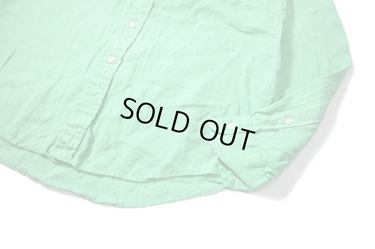 画像3: Used Polo Ralph Lauren Band Collar Linen Shirt (3)